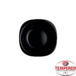 Πιάτο Οπαλίνης Βαθύ 21,5x21,5cm, Μαύρό, Tempered cyclades