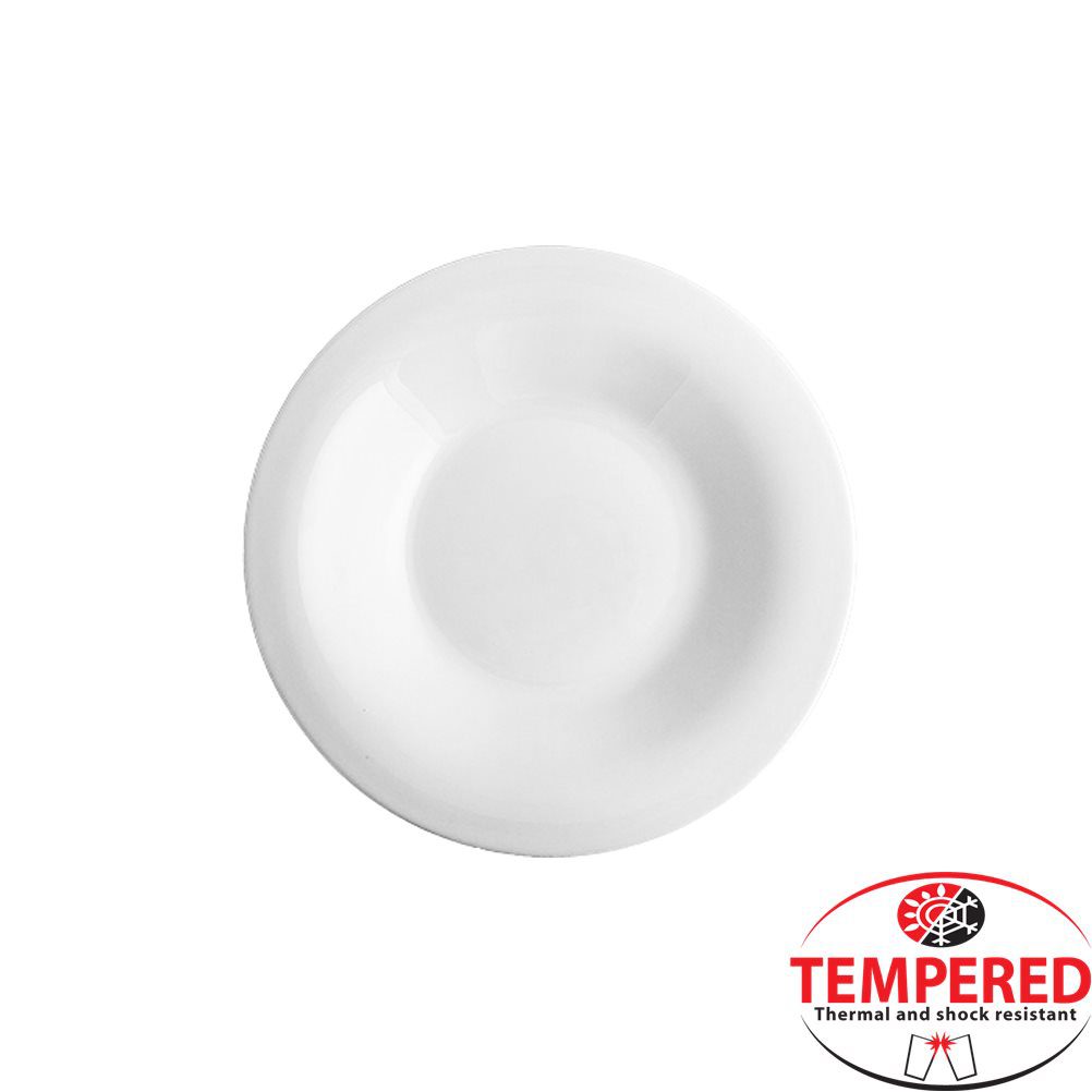 Πιάτο Οπαλίνης Βαθύ 24 cm, Λευκό, Tempered