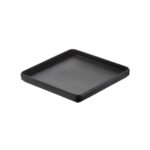 Πιάτο μελαμίνης με υπερυψωμένα πλαινά, 21x21x2cm μαύρο