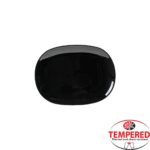 Πιατέλα Οπαλίνης Ορθογώνια 23x16.5cm, Μαύρό, Tempered cyclades