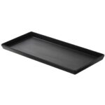 Πιατέλα μελαμίνης με υπερυψωμένα πλαινά, 32.6x15.2x2cm, μαύρη