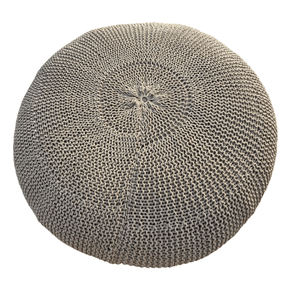 Πουφ Macrame με εσωτερικη γέμιση 70x70x45 Beige