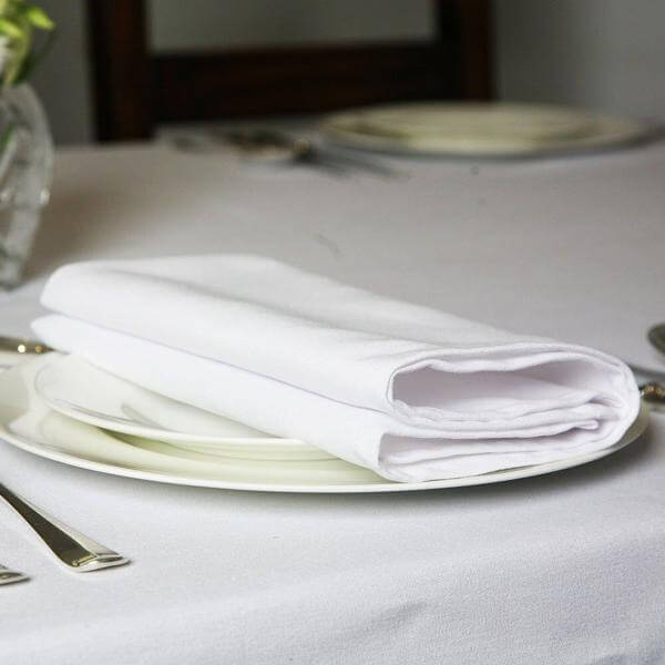 Πετσέτα Φαγητού PLAIN LINE Polyester 100% White 50×50